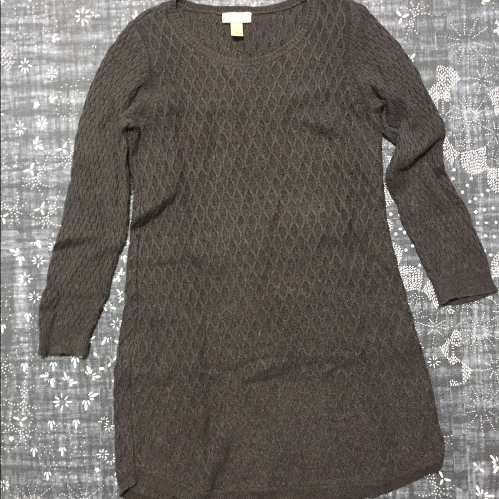 Dark grey sweater dress